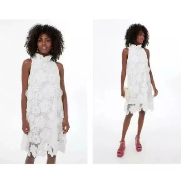 chinese dress ladies Estella's Frenchy Guipure Lace Insert V Neck Layered Hem Dress  Estella's  Lingerie, Inc
